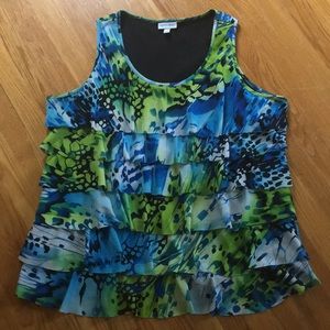 Dressy Ruffle Plus Size Tank Top
